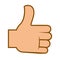 Like or thumb up, Internet approval sign or emoji