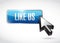 like us button sign concept illustration