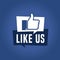 Like us thumb up Button