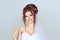Like. Woman girl in wedding dress bride spouse showing thumb up success sign hand gesture. Portrait of beautiful bride isolated