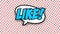 LIKE - word speech balloons comic style animation