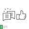 Likes with comment icon. Hand thumb gesture for give like or positive feedback