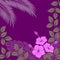 Lilac background with abstract exotic plants