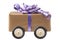 Lilac Bow Gift Box Wheel Wheels Isolated