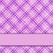 Lilac checkered background with wide band for text. Geometric pattern. Checkered texture. Watercolor texture.