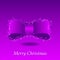 Lilac christmas background with bow and stars