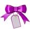 Lilac Christmas bow with label