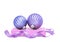 Lilac Christmas and New Year baubles balls