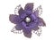 Lilac colored metal 3D illustration flower rendering