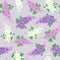 Lilac flowers seamless pattern