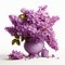 Lilac Flowers In Vase: 3d Sculpted Still-life On White Background