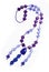 Lilac glass necklace, costume jewellery