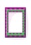 Lilac green angular frame in op art style