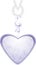 Lilac heart isolated on the white