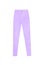 Lilac lavender purple high waist skinny jeans, isolated on white backg