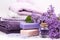 Lilac nature cosmetics, handmade preparation of essential oils, perfume, creams, soaps from fresh and lilac flowers