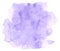 Lilac pastel watercolor hand-drawn isolated wash stain on white background for text, design.