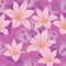 . lilac seamless background with pink and lilac orchids