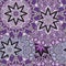 Lilac seamless design in oriental style. Stellar mandalas background for card, front-side, cover or wrapping paper