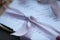 Lilac silk ribbon