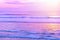 Lilac sunset over sea