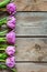 Lilac tulips on a wooden background, happy mother\\\'s day, holiday and birthday gift. Spring concept.