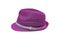 Lilac vintage straw children hat fasion.