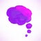 Lilac Watercolor Speech Bubble