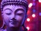 Lilac Wooden Buddha with lights