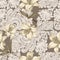 Lilies on background openwork. Seamless pattern for design.