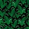 Lilies of the valley seamless pattern. Elegant floral pattern isolated on black background