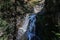 Lillaz Waterfalls in Cogne on the Italian Alps Mountains in the Aosta Valley, Italy