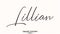 Lillian Female name - in Stylish Lettering Cursive Typography Text