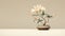 Lily Bonsai Tree In Old Pot - Japanese-inspired Art Photo