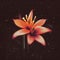 Lily flower on a dark background. Vintage style toned picture AI generated