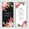 Lily flower wedding menu card template