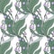 Lily of the valley seamless pattern. It is located in swatch menu, vector image. Gentle background for design