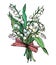 Lily of the valley - vintage engraved illustration of spring flo