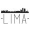 Lima Peru. City Skyline. Silhouette City. Design Vector. Famous Monuments.