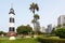 Lima Peru Lighthouse Faro La Marina Miraflores copyspace copy space landmark