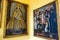 Lima, Peru - Nov 18, 2019: Spanish colonial religious artwork on display in the Pedro de Osma museum