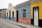Lima town of Barranco with picturesque and old architecture with streets and sidewalks