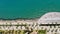 Limassol city embankment on sunny day, aerial view