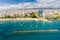 Limassol cityscape, above the city view. Cyprus