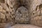 Limassol, Cyprus - Arched interior of a dark cellar of the Lemesos castle and museum