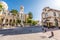 LIMASSOL, CYPRUS - MARCH 18, 2016: Agiou Andreou street, a historic center of Limassol town