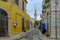 Limassol Mosque with minaret in street scene