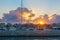 Limassol Old Port at sunset. Cyprus.