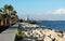 Limassol`s promenade. Seascape with long perspective