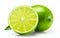 Lime Essence Unveiled on White Background